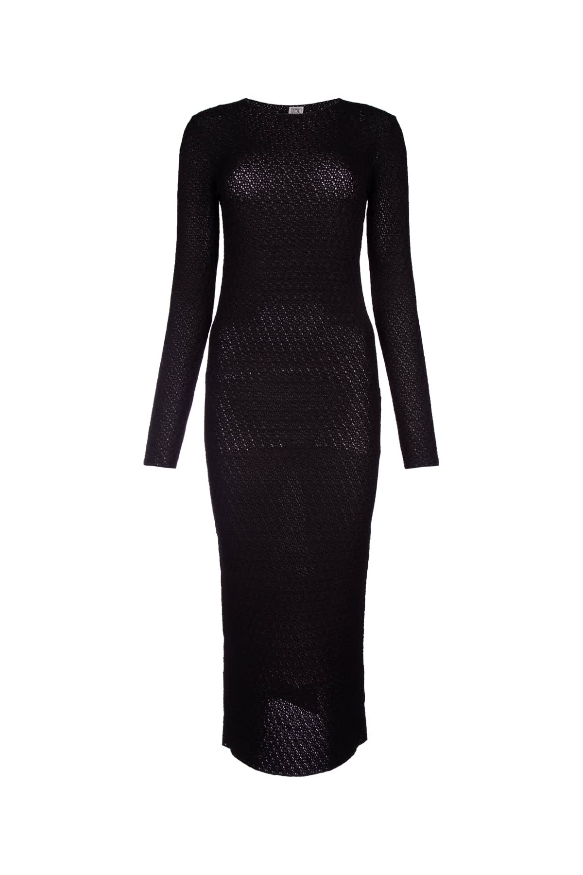 Totême Long-sleeve Crochet Dress