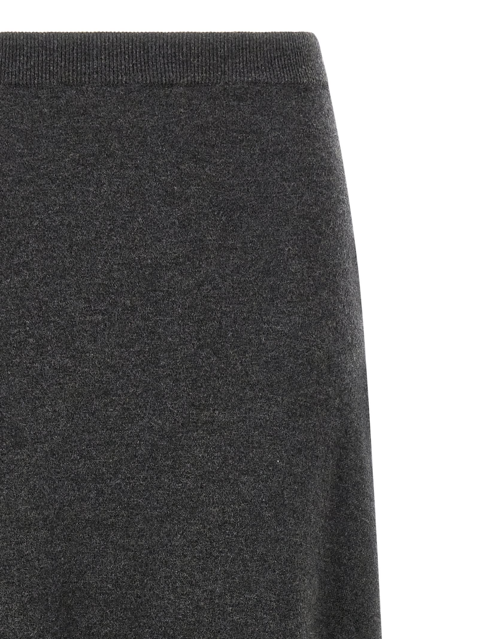 Balenciaga Maxi Wool Skirt In Black