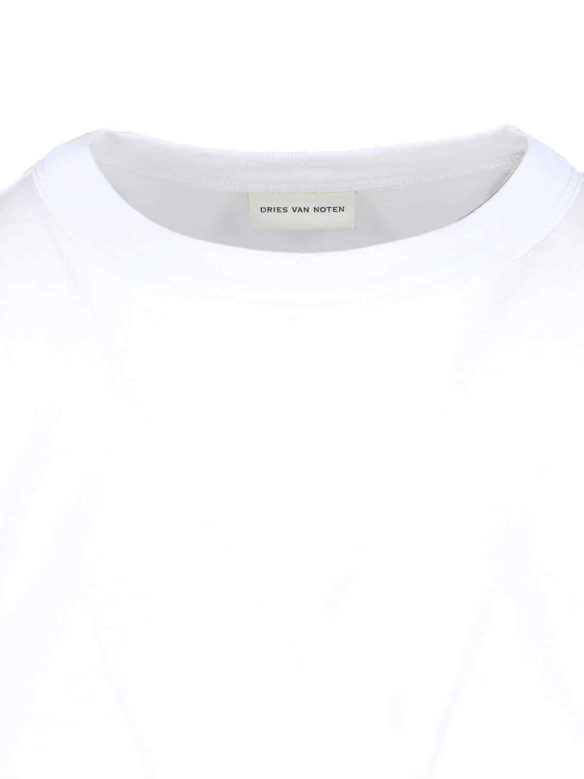 Shop Dries Van Noten Classic T-shirt In White