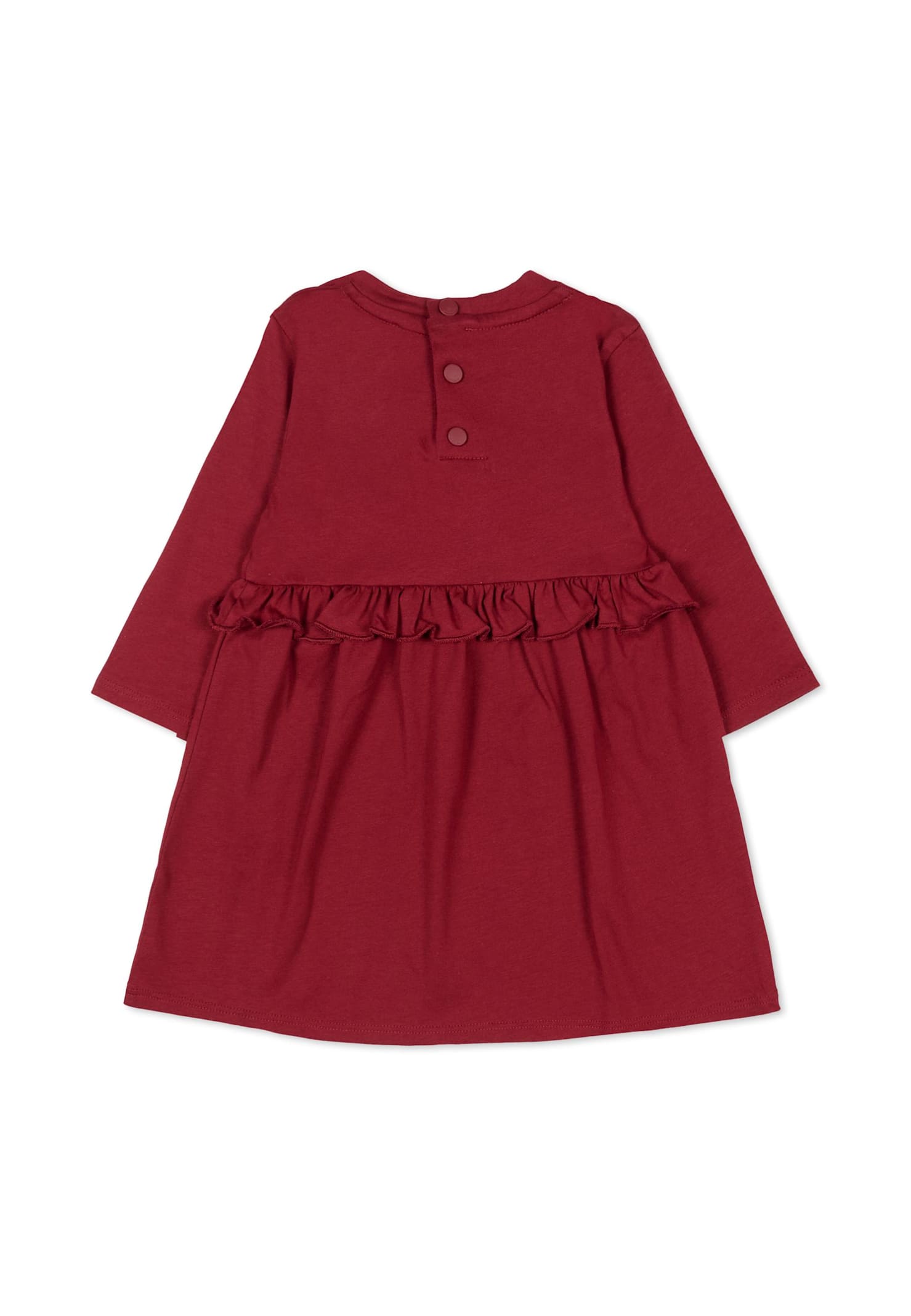 Givenchy Burgundy Dress For Baby Girl With Logo In Burgundy