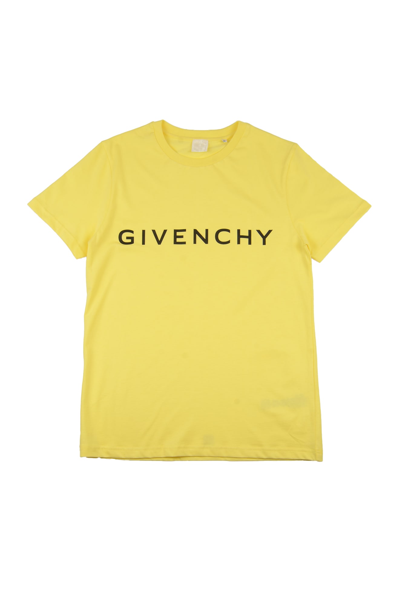 Givenchy Kids' Logo Print Regular T-shirt In Yellow
