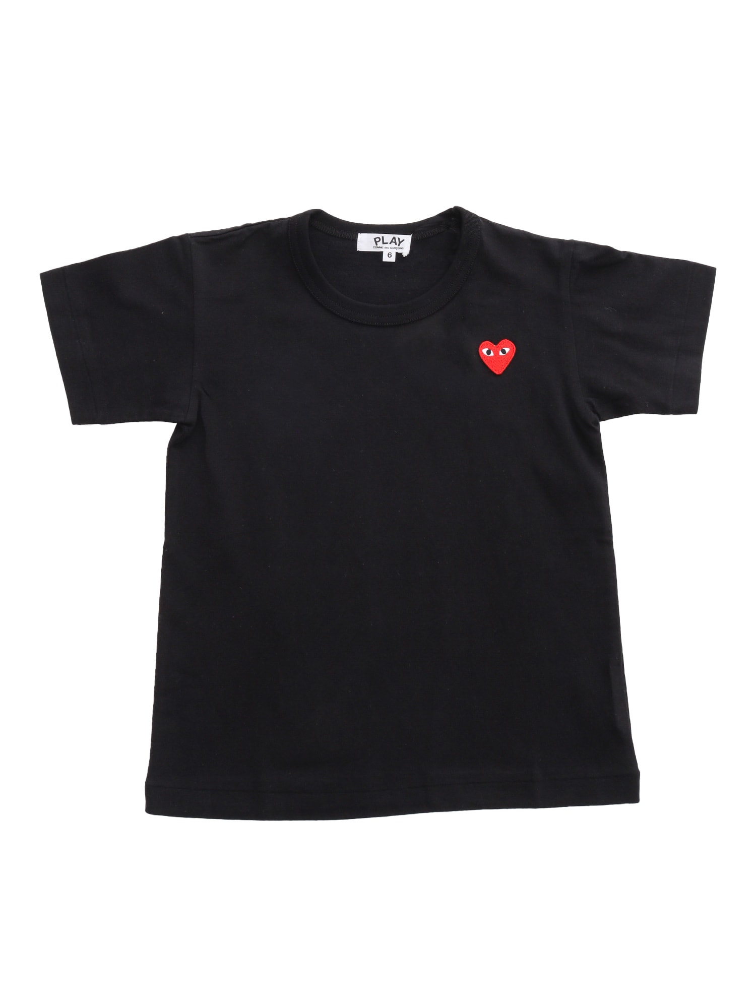 Shop Comme Des Garçons Play Play Heart T-shirt In Black