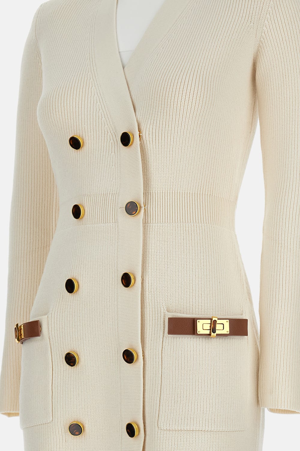 Elisabetta Franchi Mini Dress In Neutral