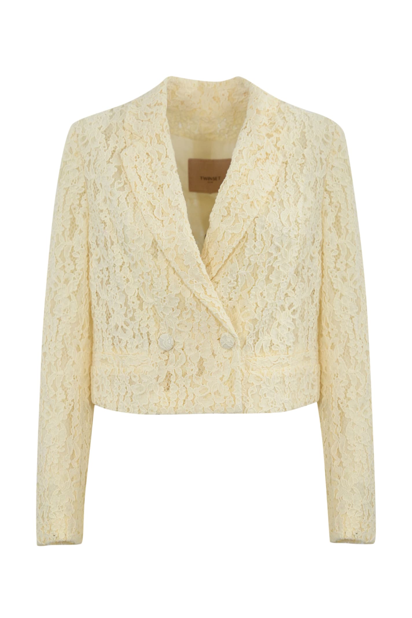 Twinset Boxy Lace Blazer Jacket