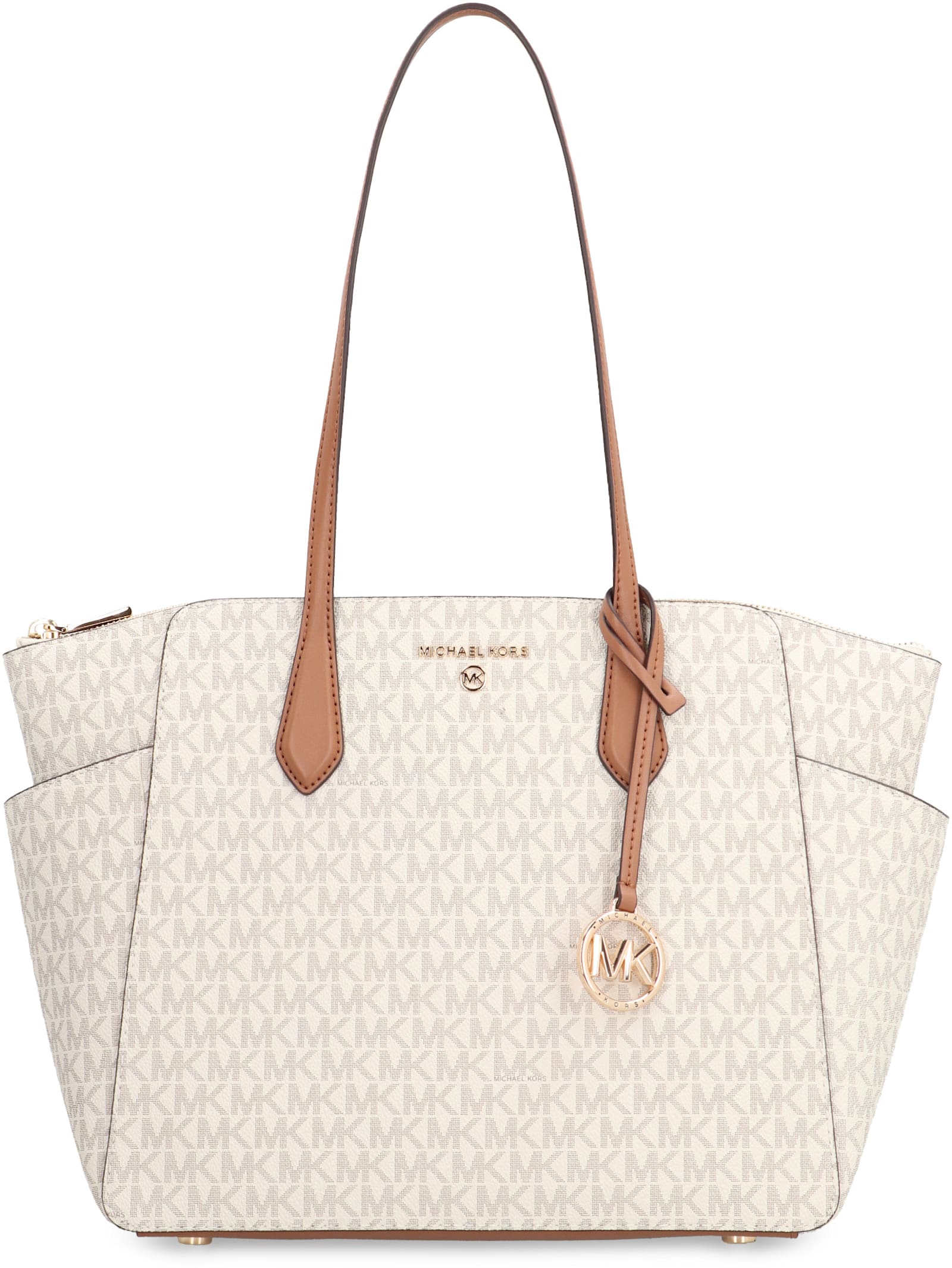 Michael Kors Marilyn Medium Tote Bag With Logo In Brown