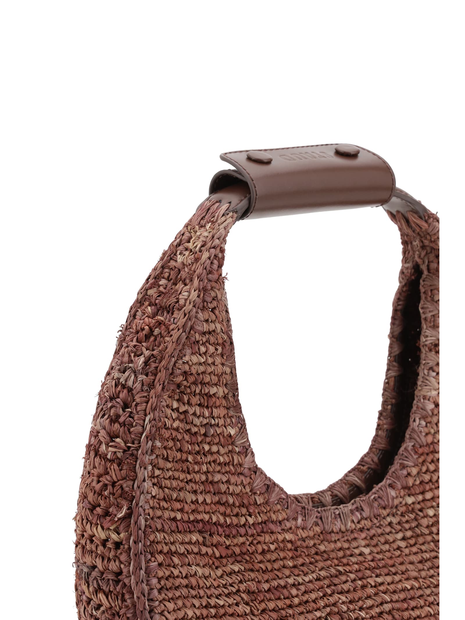 Staud Raffia Hobo Bag In Brown