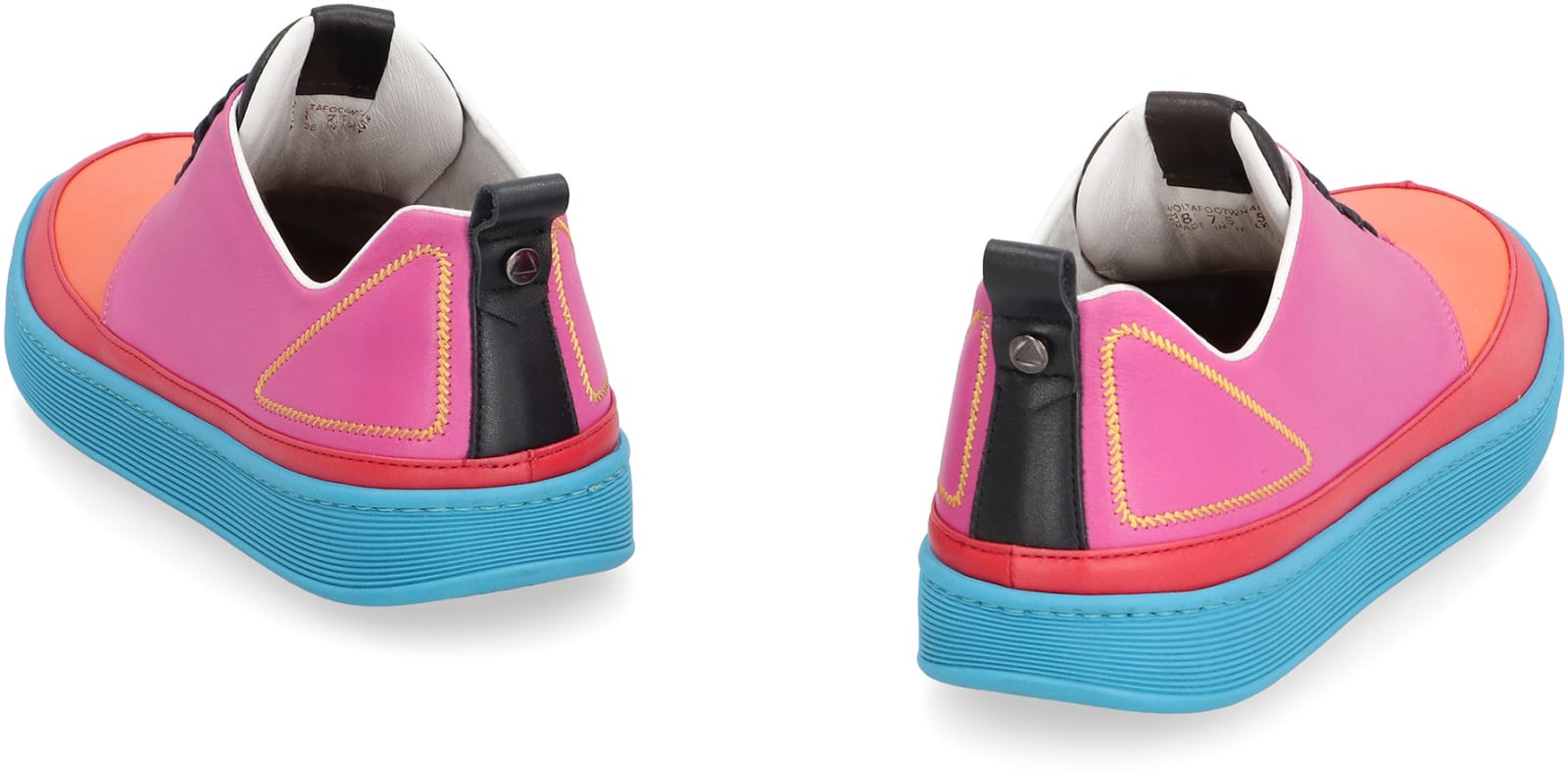 Volta Leather Low-top Sneakers In Multicolor