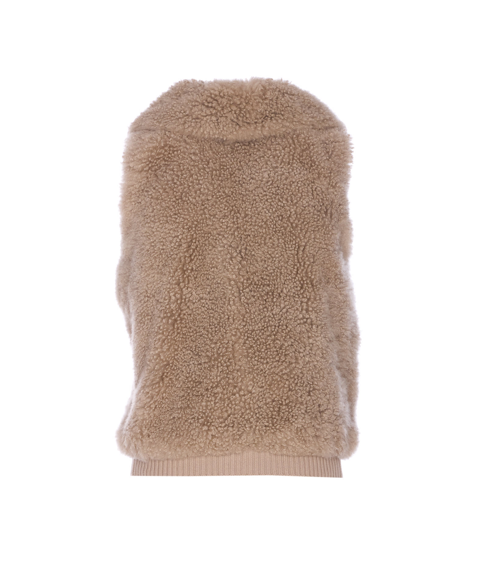 Yves Salomon Sleeveless Shearling Vest Featuring Pockets In Brown
