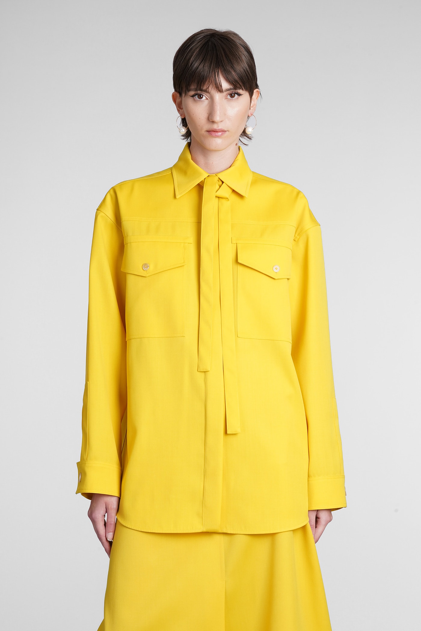 Jil Sander Shirt In Yellow Wool