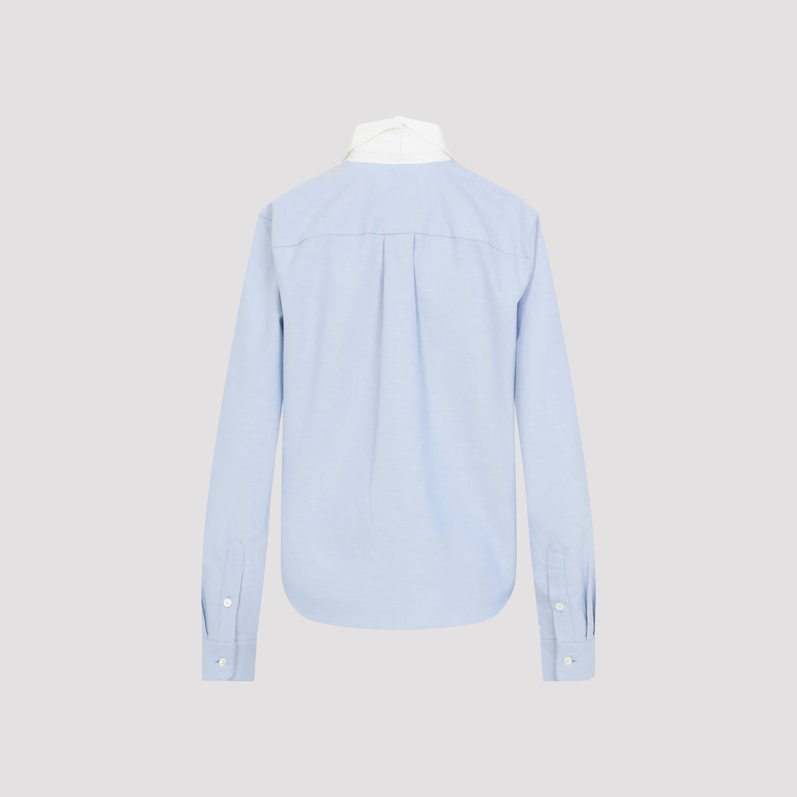 Marni Baby Shirt With Embroidered Front Pocket In Blue