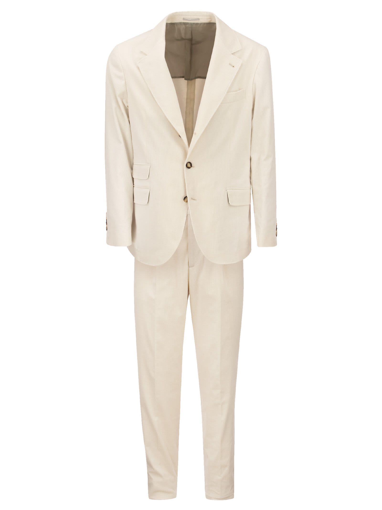 Brunello Cucinelli Wool And Cashmere Tweed Suit
