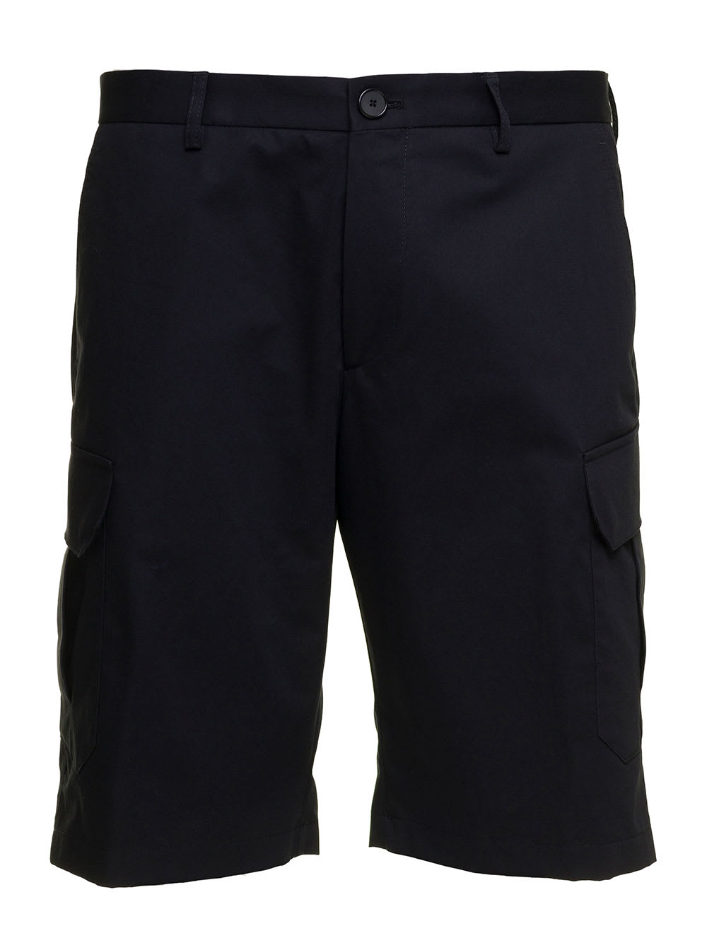 Tagliatore Mans Blue Cotton Bermuda Shorts