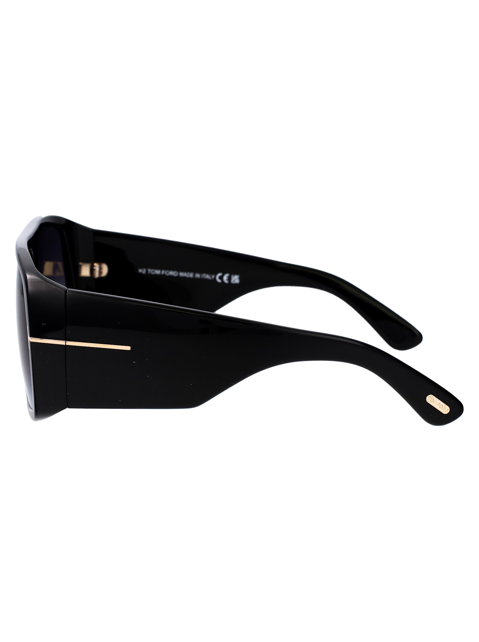 Tom Ford Raven Sunglasses In 01b Nero Lucido / Fumo Grad