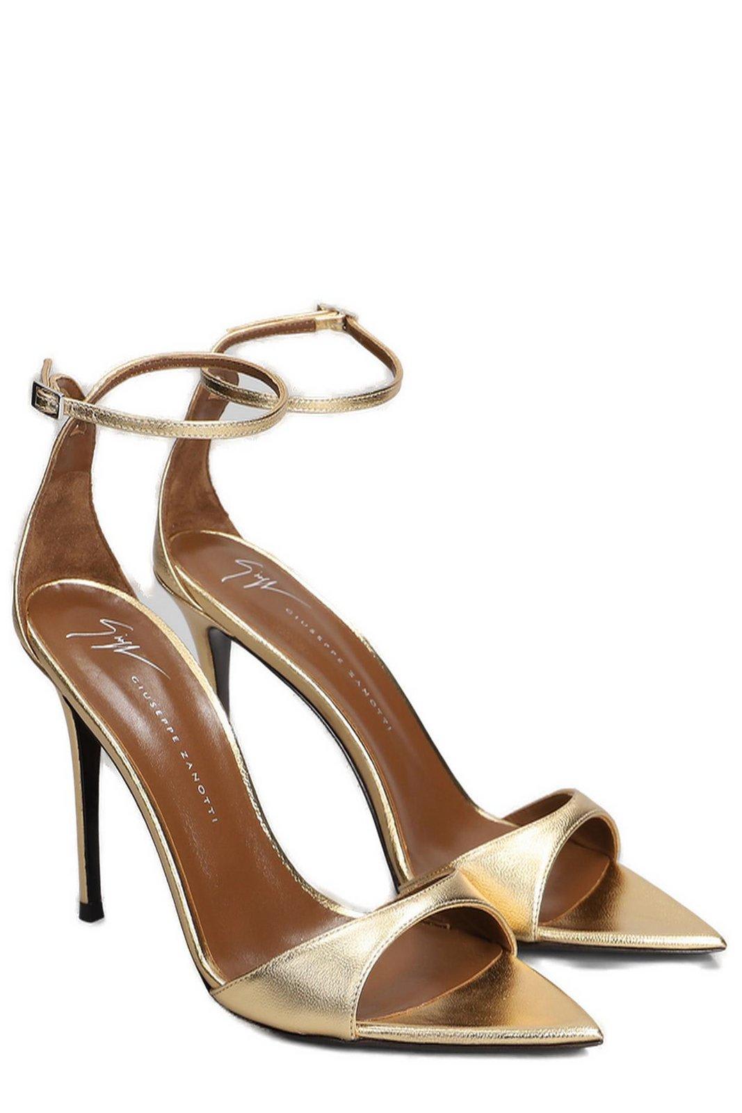 Giuseppe Zanotti Kanda Pointed Toe Sandals In Animal Print