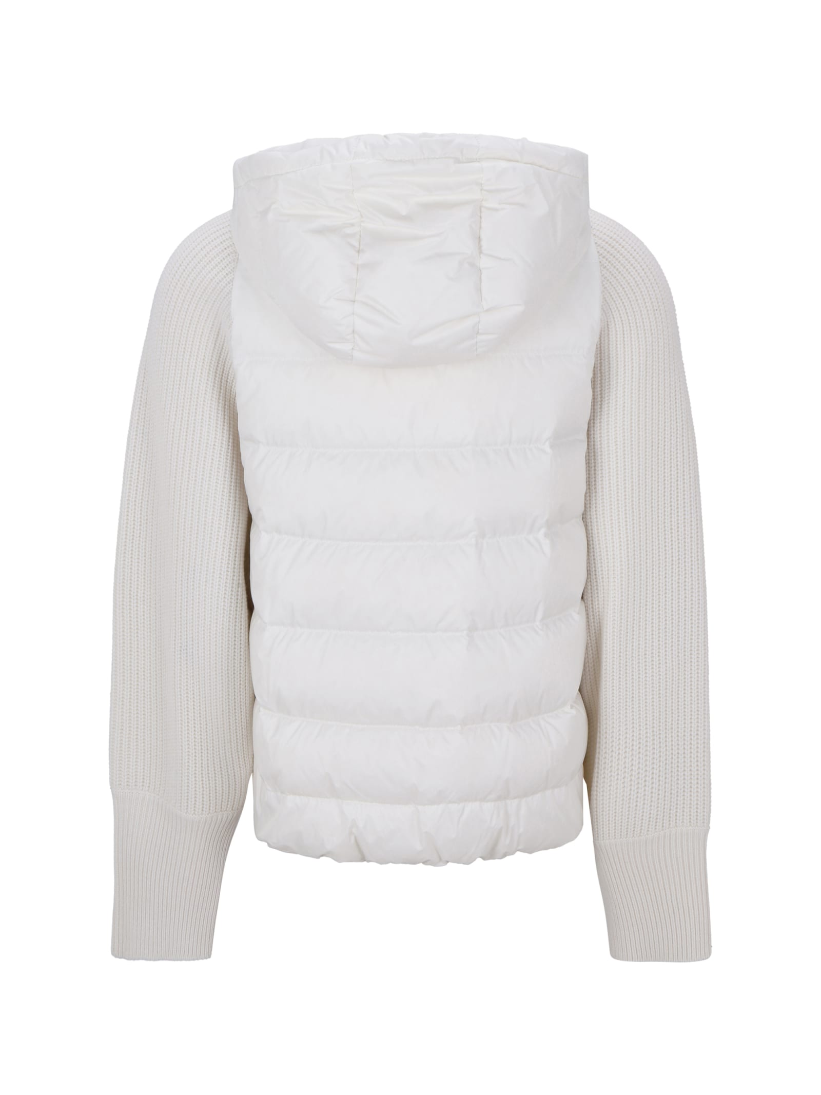 Shop Brunello Cucinelli Hooded Down Jacket In Gesso