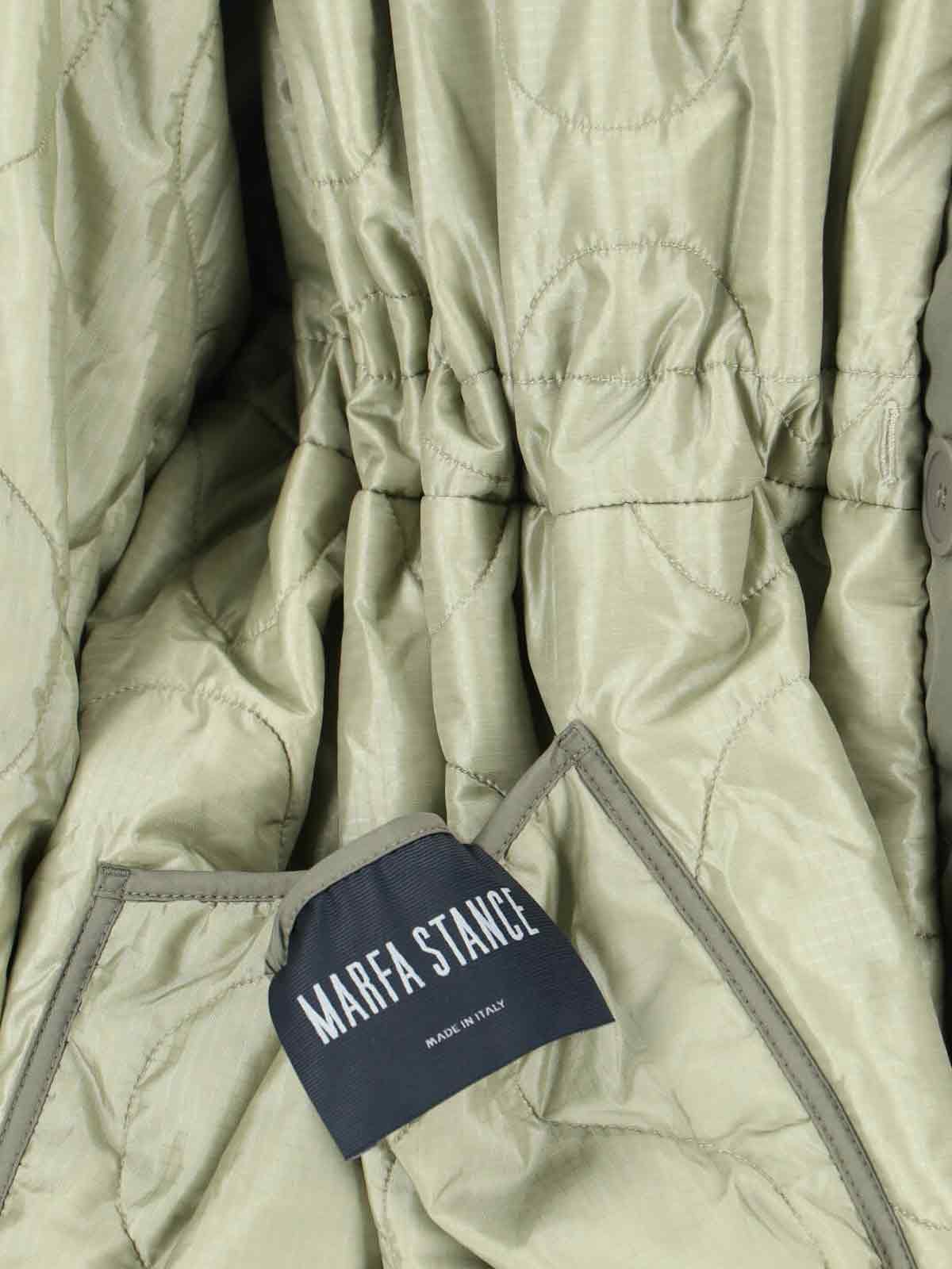 Marfa Stance Parachute Patchwork Reversible Parka In Green