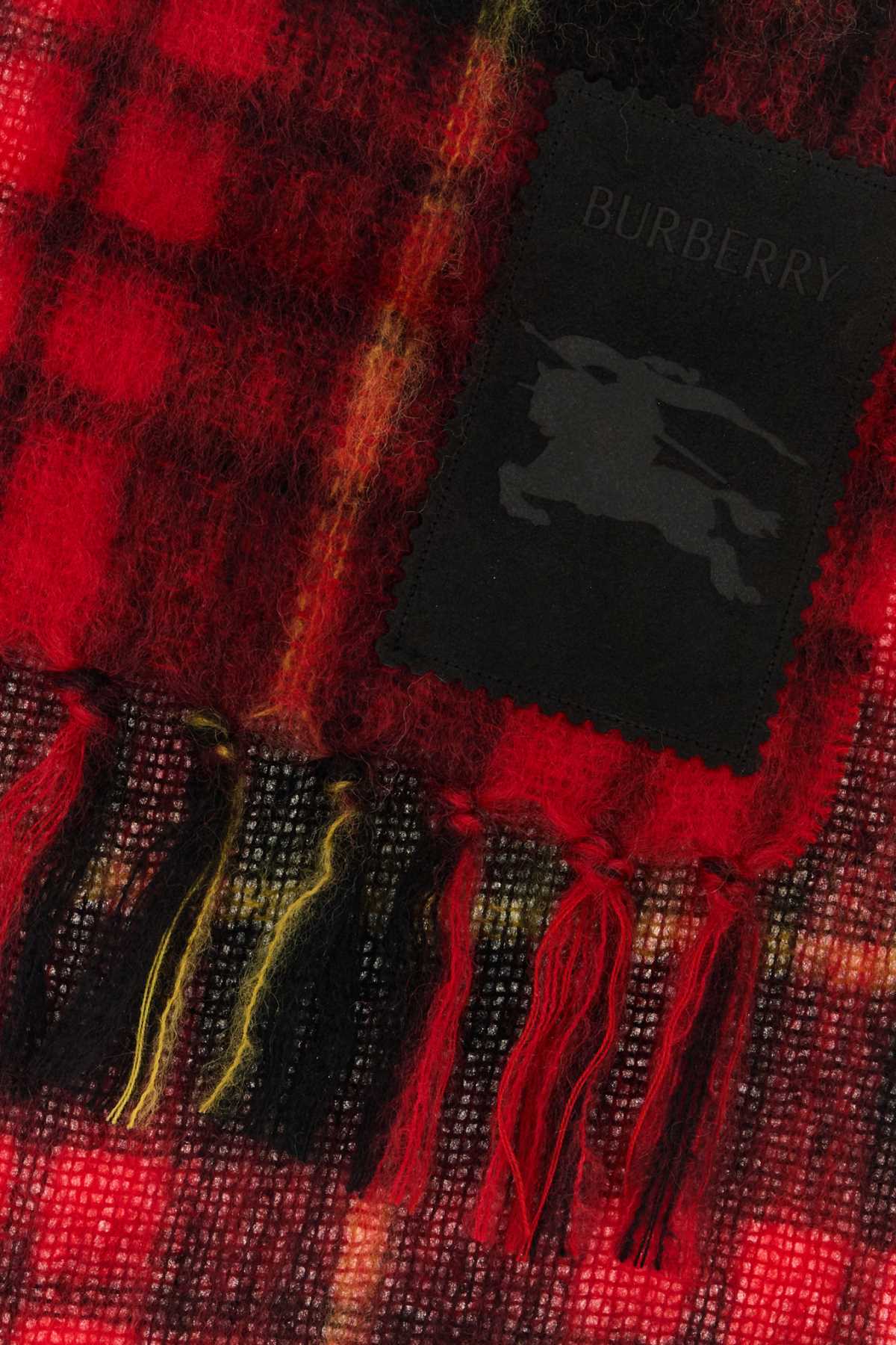 Burberry Embroidered Mohair Blend Scarf In Multi