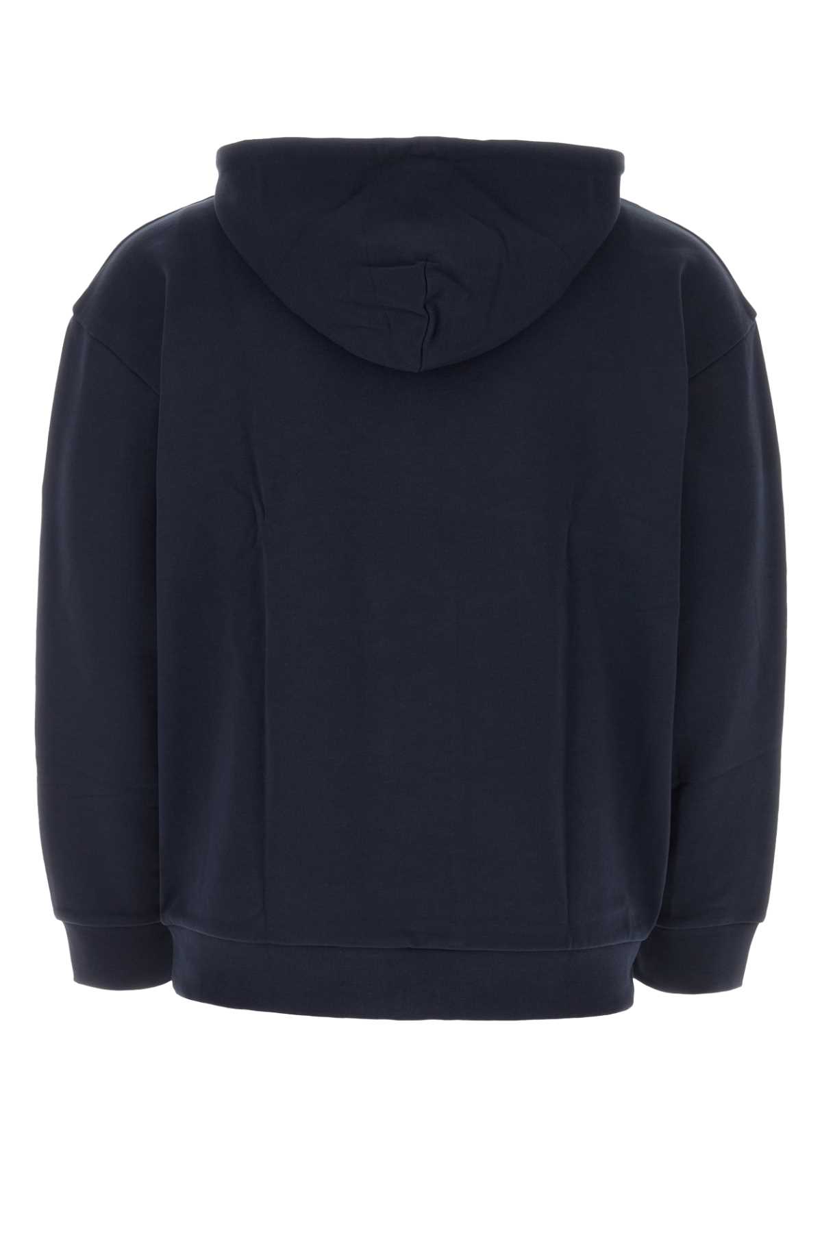 Apc Dark Blue Cotton Milo Sweatshirt In Iakdarknavy