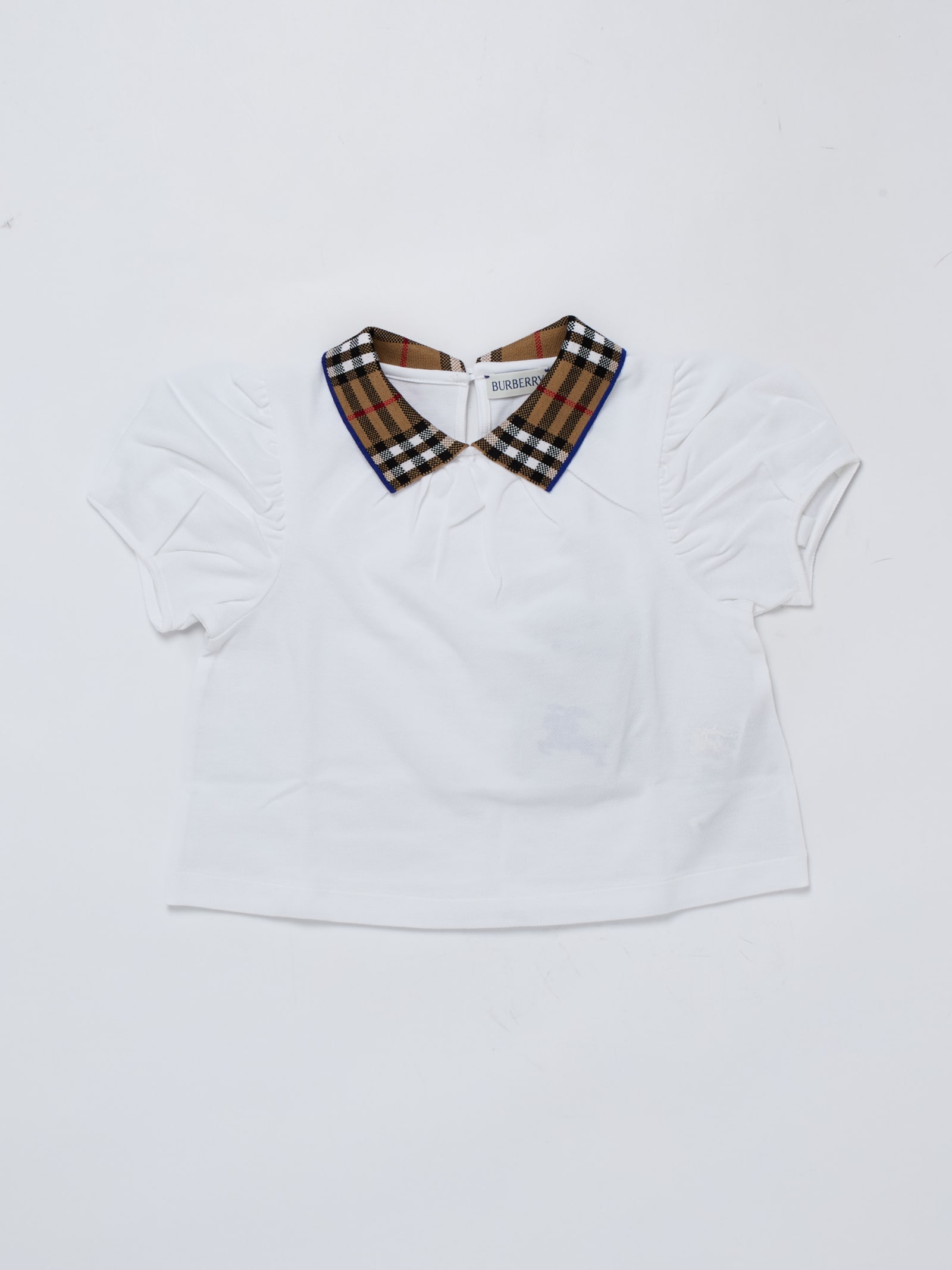 Burberry Babies' Alesea Polo Polo In Bianco