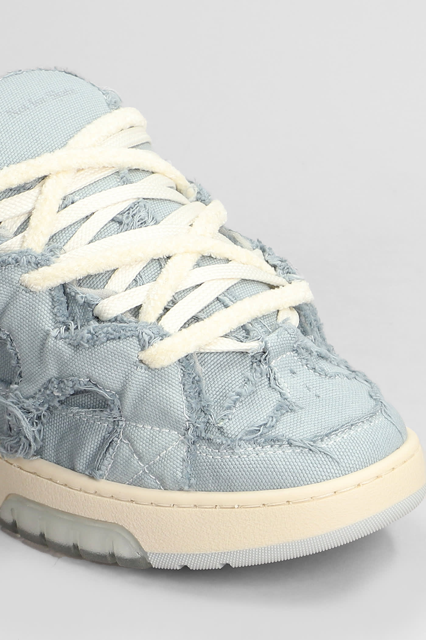 Shop Paura Santha 1 Sneakers In Cyan Canvas