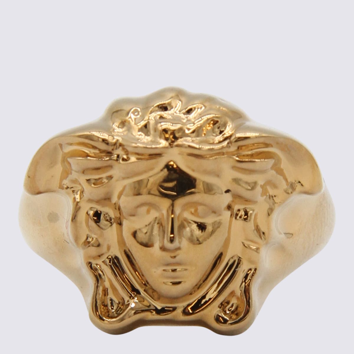 Versace Gold-tone Brass Ring In Golden
