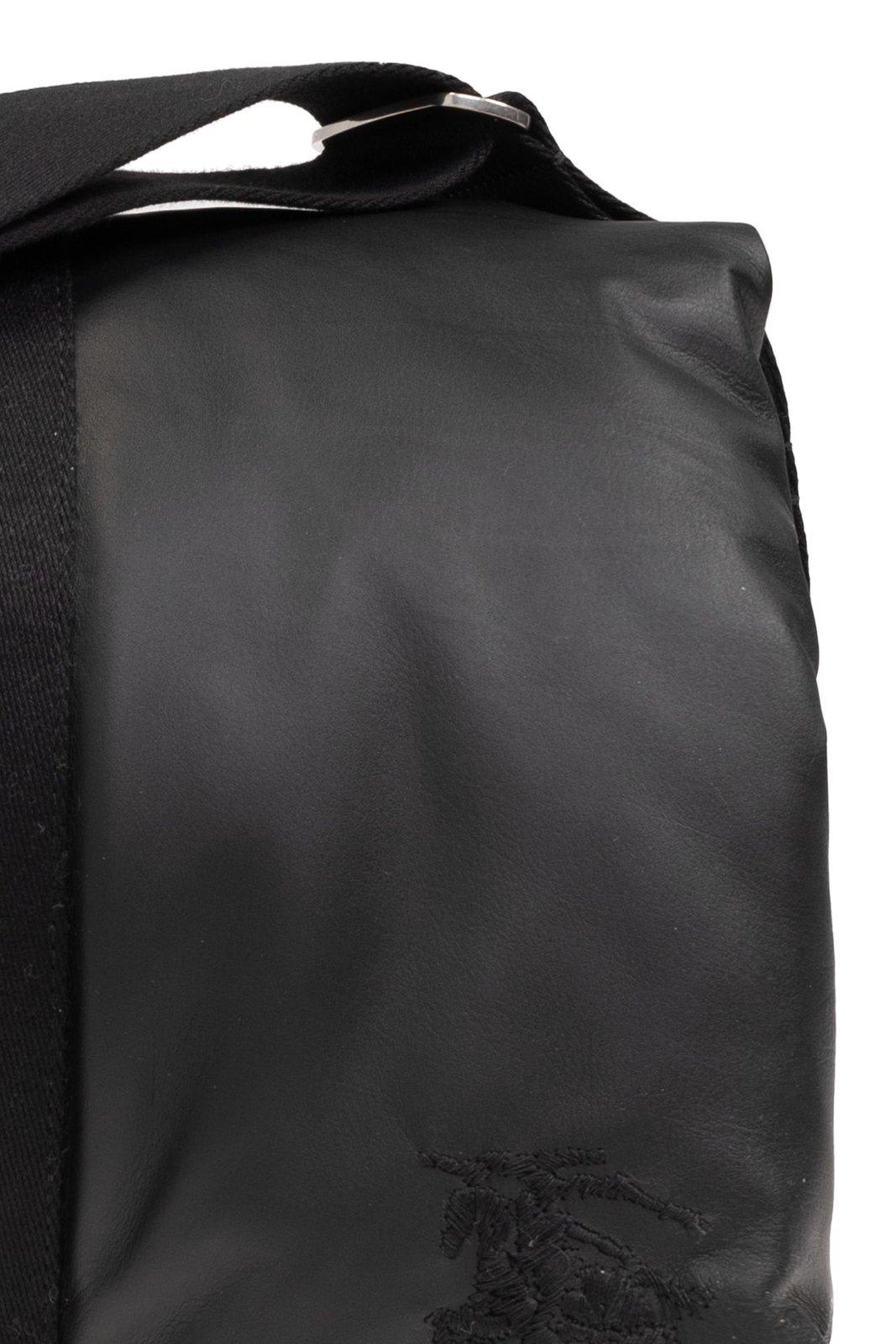 Shop Burberry Pillow Foldover-top Padded Messenger Bag In Black