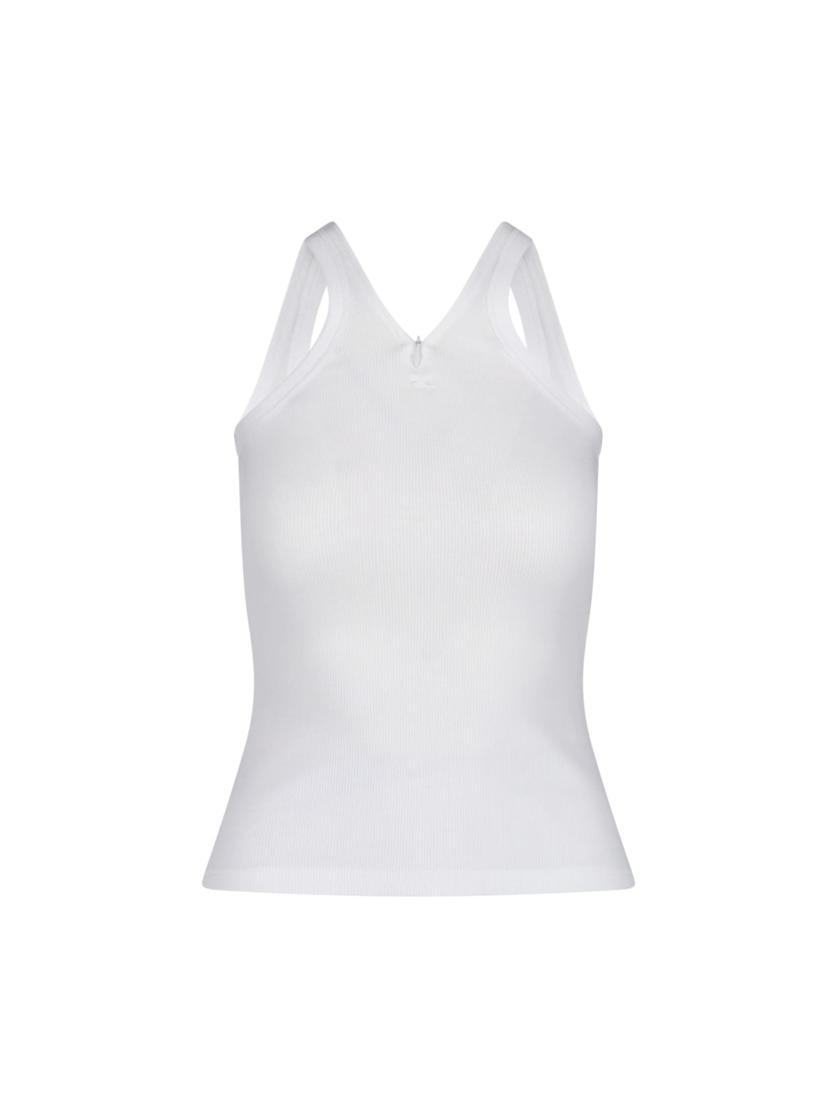 Courrèges Logo Top In White