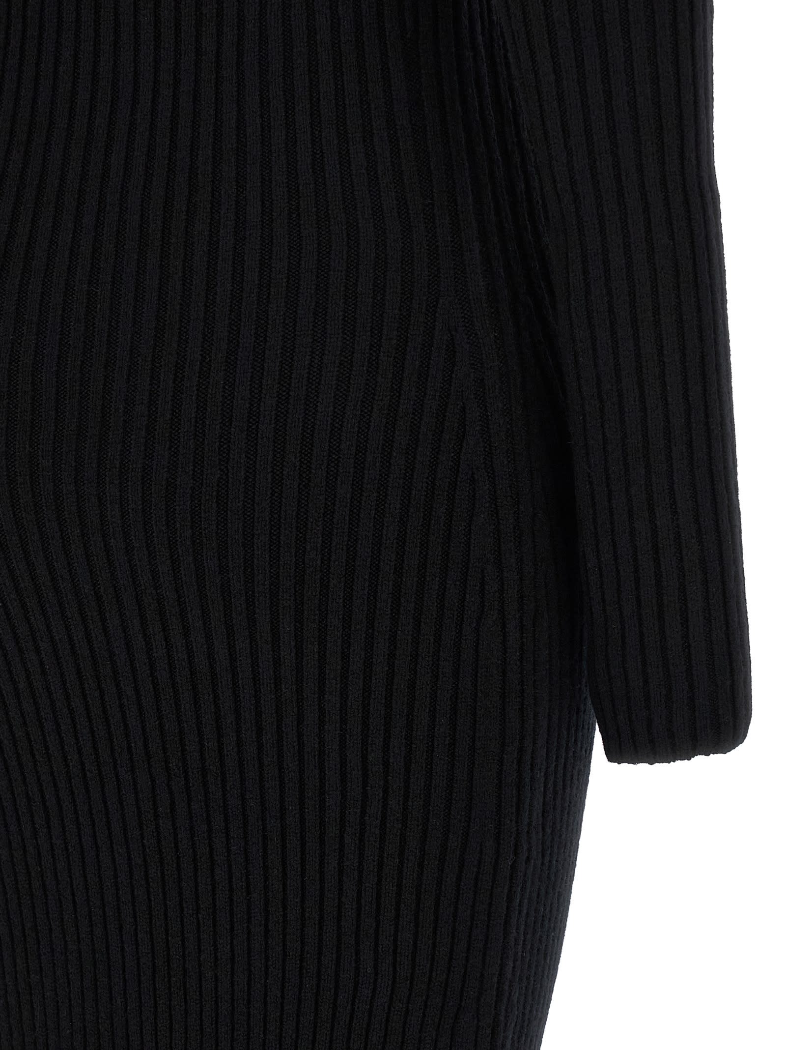 Max Mara Arnes 1234 Sheath Dress In Wool And Cachemire In Black
