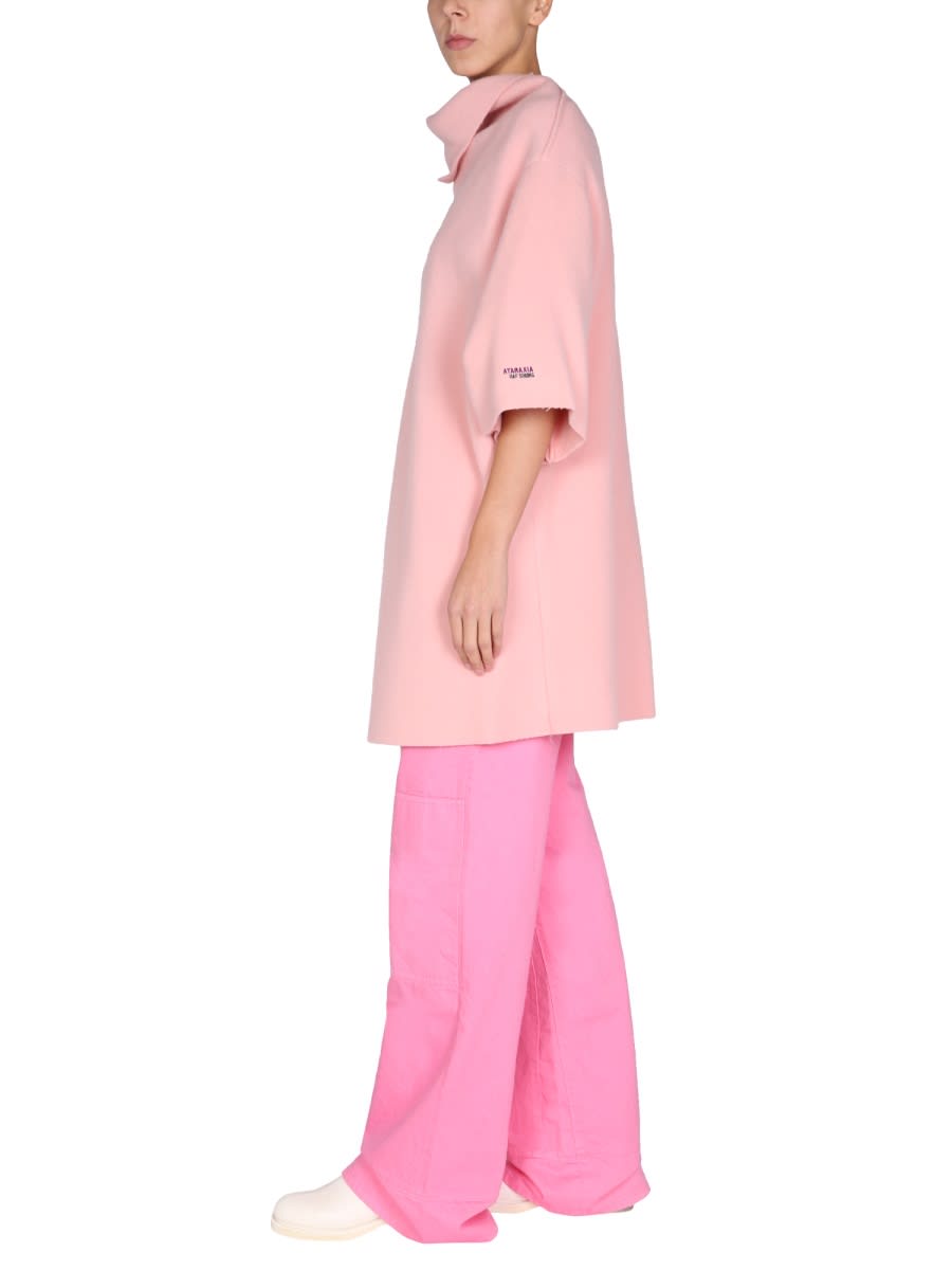 Shop Raf Simons Ataraxia Wool Blend Dress In Pink