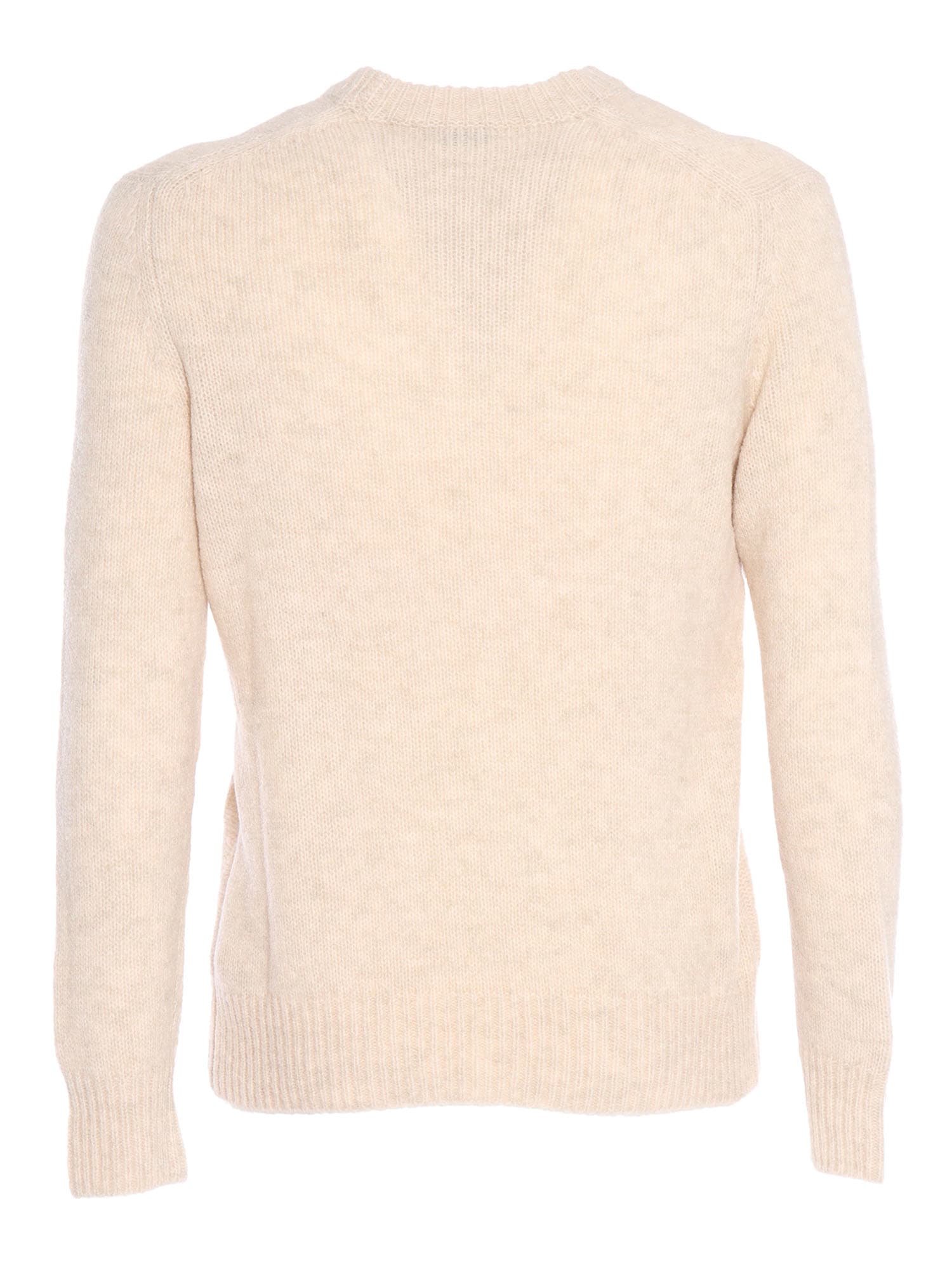 Shop Ballantyne Cable Knit Sweater In Cream