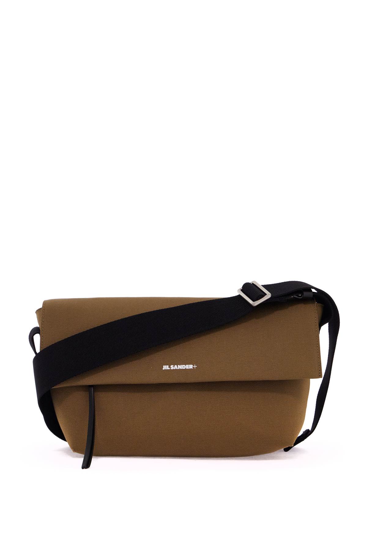 Shop Jil Sander Utility Shoulder Bag In Olive Yellow/pearl (khaki)