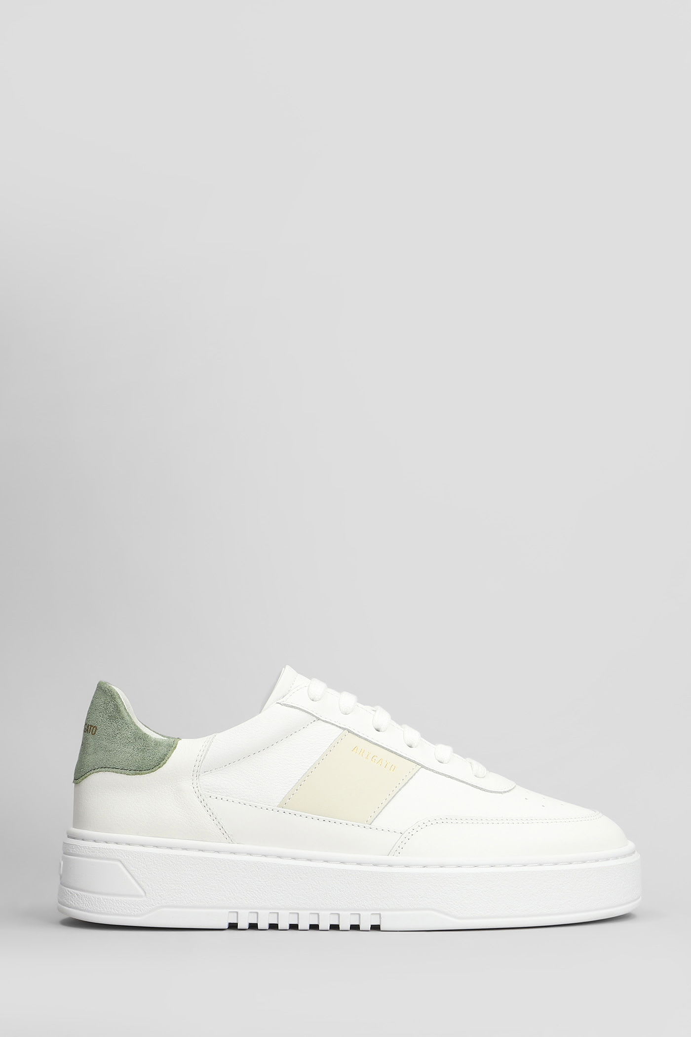 Axel Arigato Womens Vintage Orbit Leather Low-top Trainers Pale G In Green