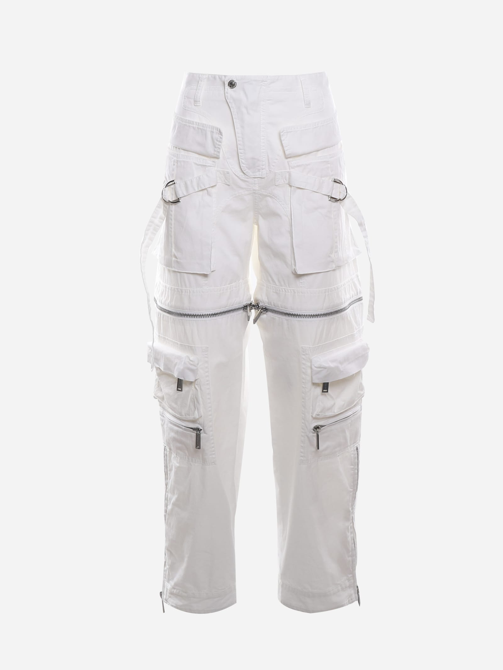 Dsquared2 Cotton Aviator Trousers With All-over Zip
