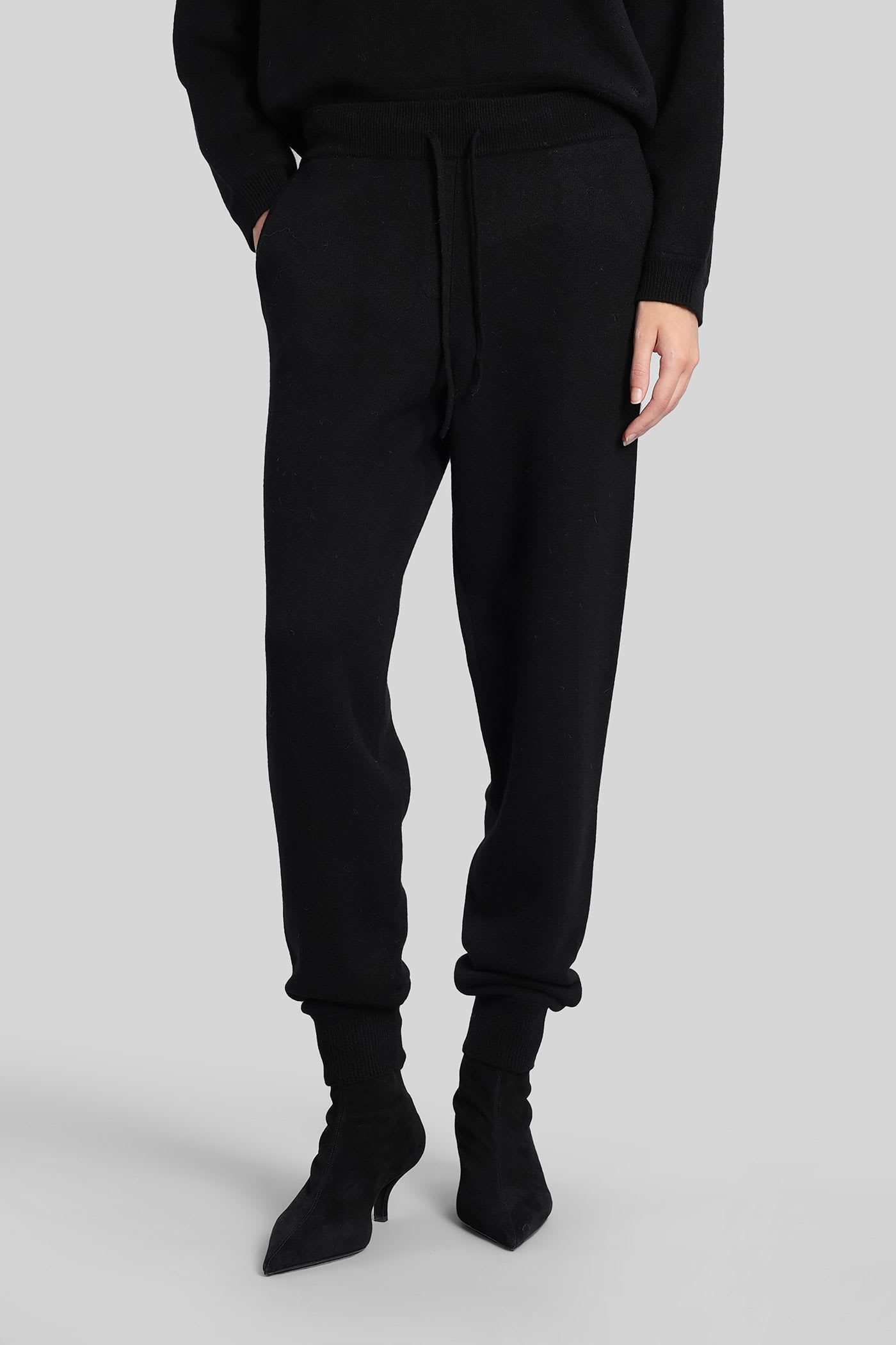 Loulou Studio Hespero Lds Pants In Black Cashmere In Black