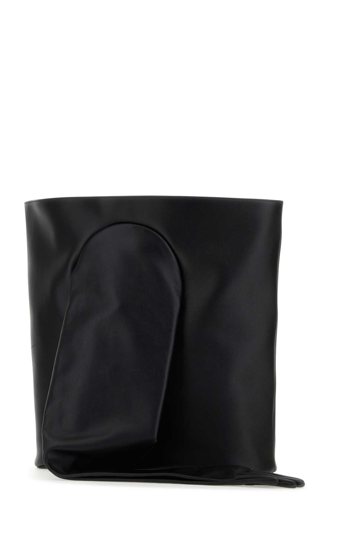 Shop Balenciaga Black Leather Large Glove Shoulder Bag