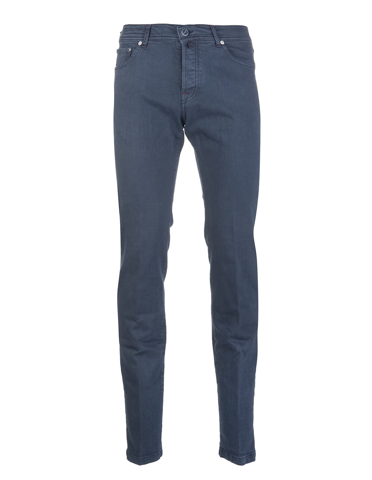 Kiton Man Blue Pant With Five Pocket Design