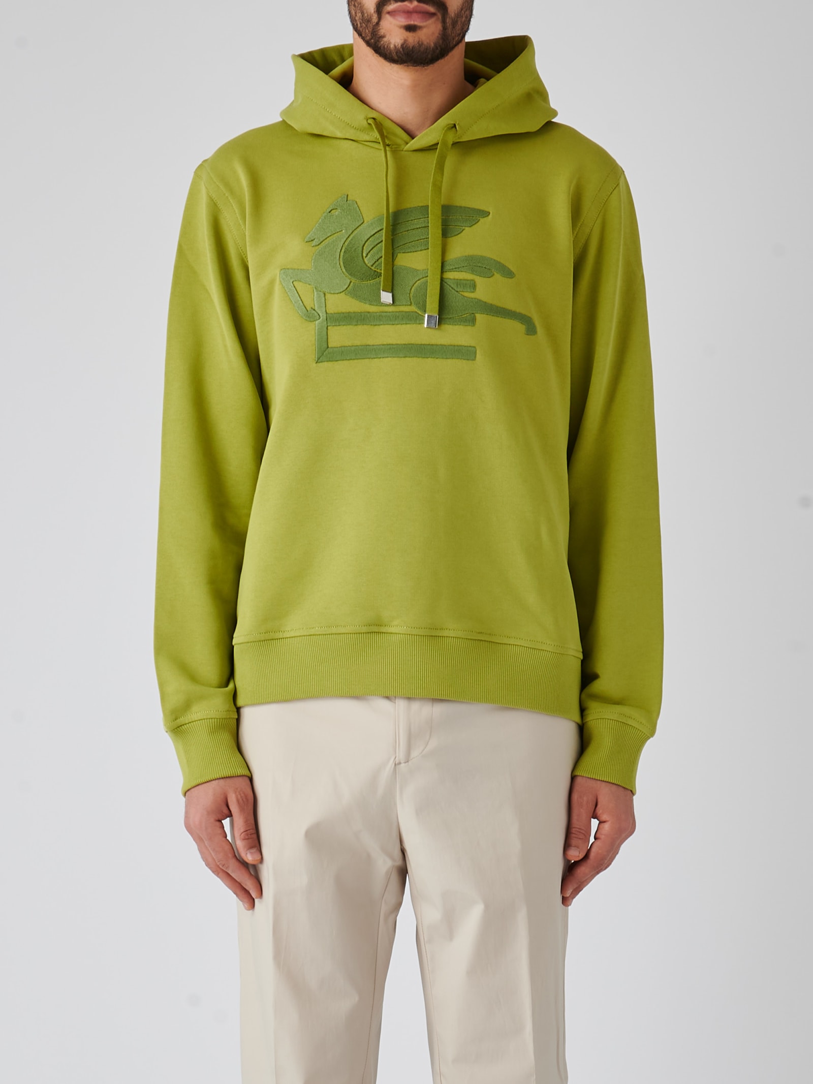 Etro Sweatshirt Hoodie Sweatshirt In Verde Acido