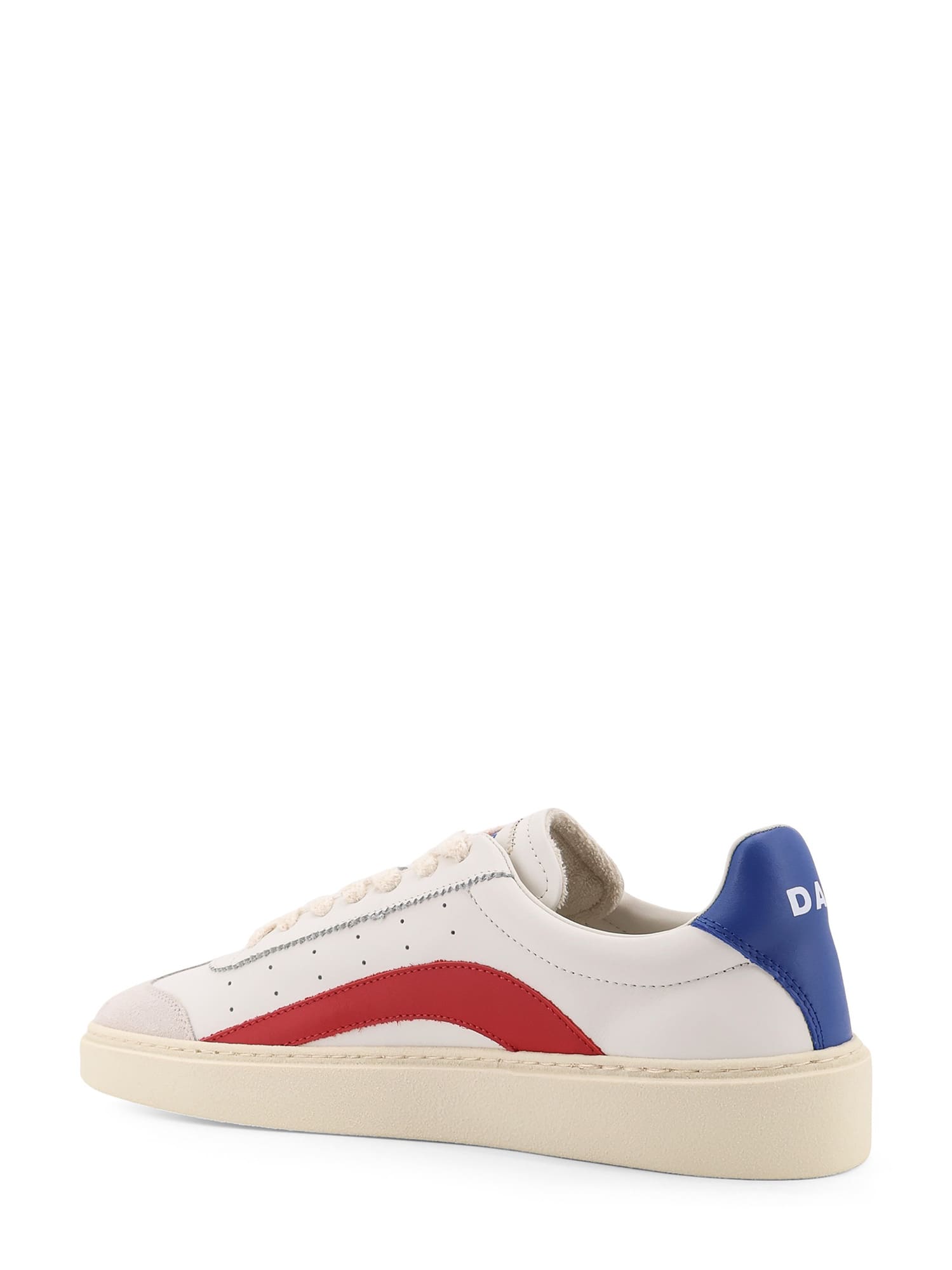 Dsquared2 Low-top Leather Sneakers Rubber Sole In Multi