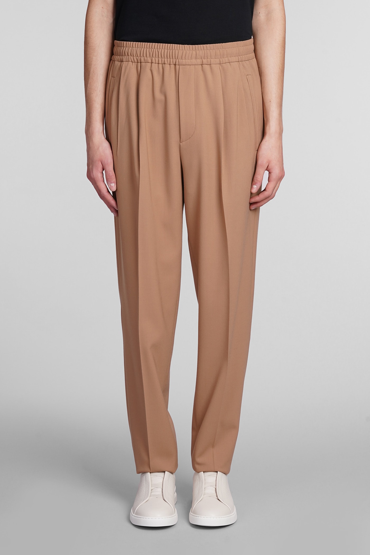 Zegna Pants In Camel Wool