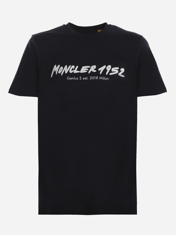 Moncler Genius Cotton T-shirt With Contrasting Logo Print