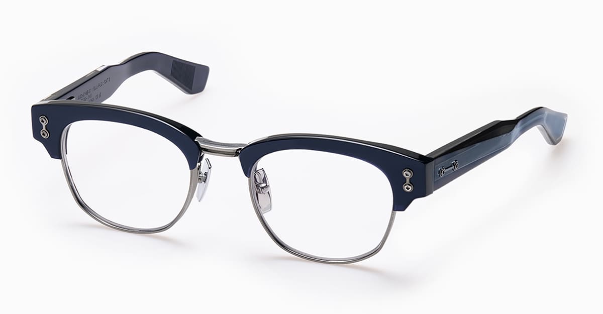 Akoni Newton - Blue Navy / Brushed Black Palladium Rx Glasses In Blue Navy