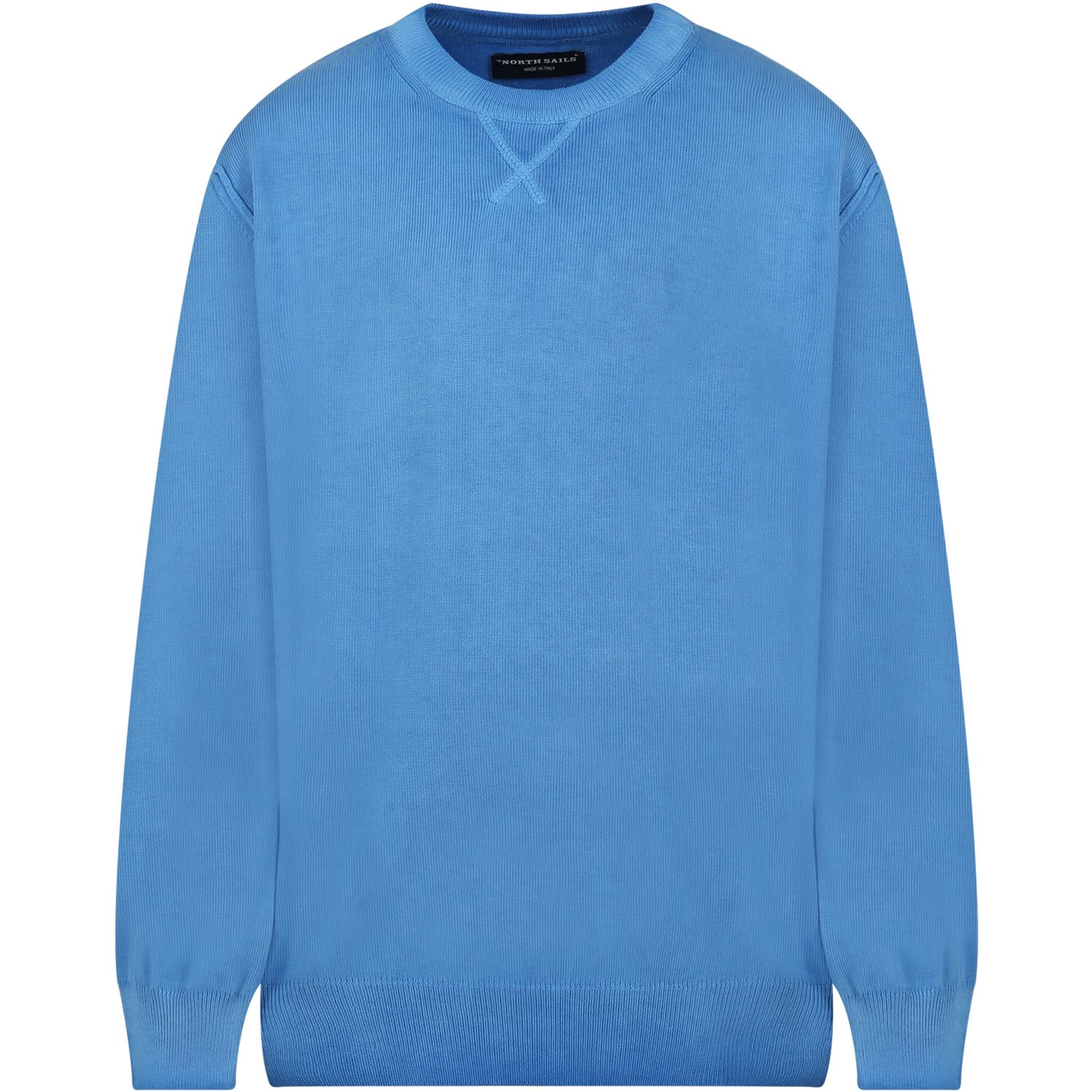 North Sails Kids' Light Blue Sweatshirt For Boy With Logo