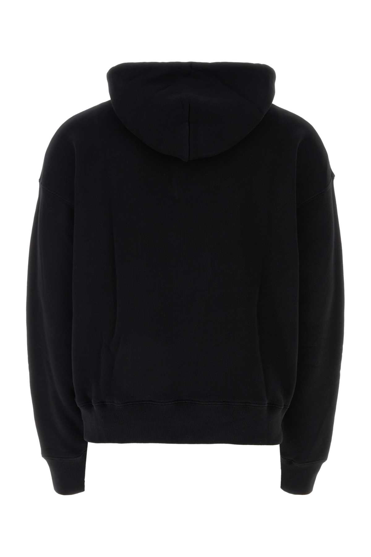 Shop Off-white Black Cotton Sweatshirt In 1001