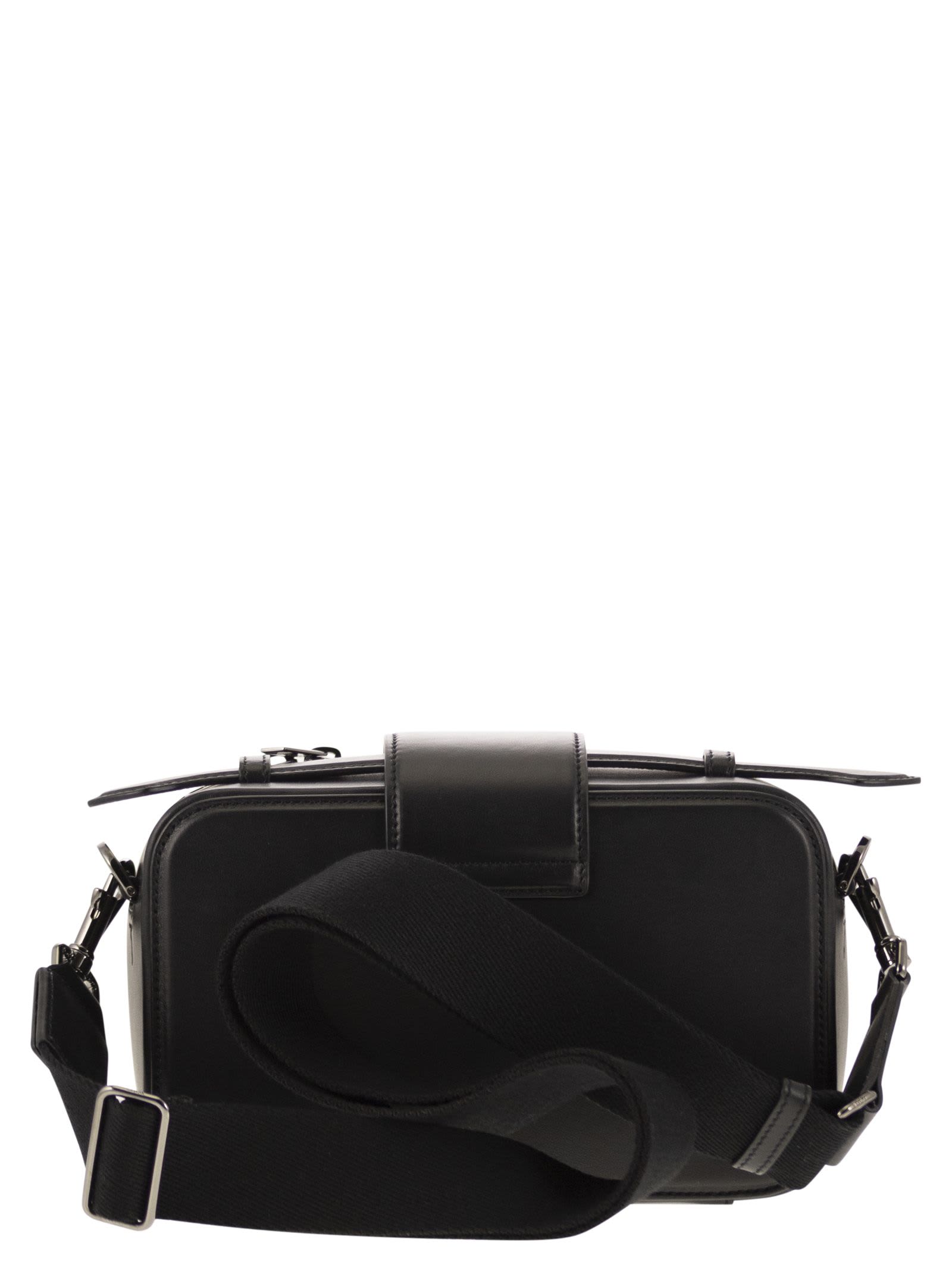 Shop Tod's Leather Mini Camera Bag In Black