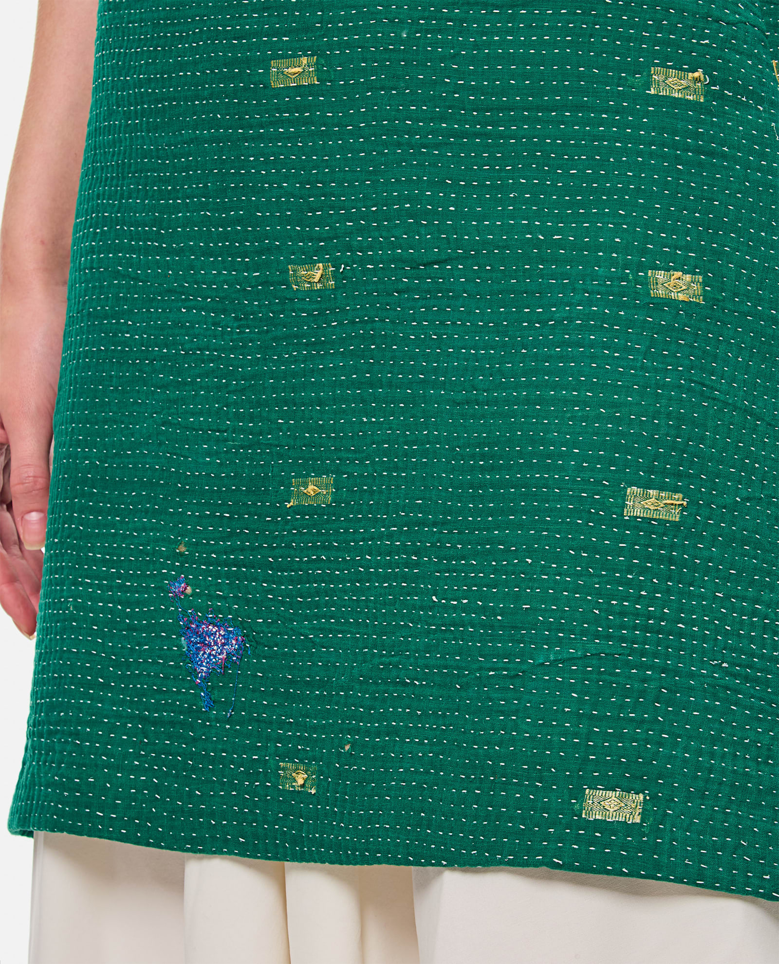 Wales Bonner Green Triumph Midi Skirt In Green