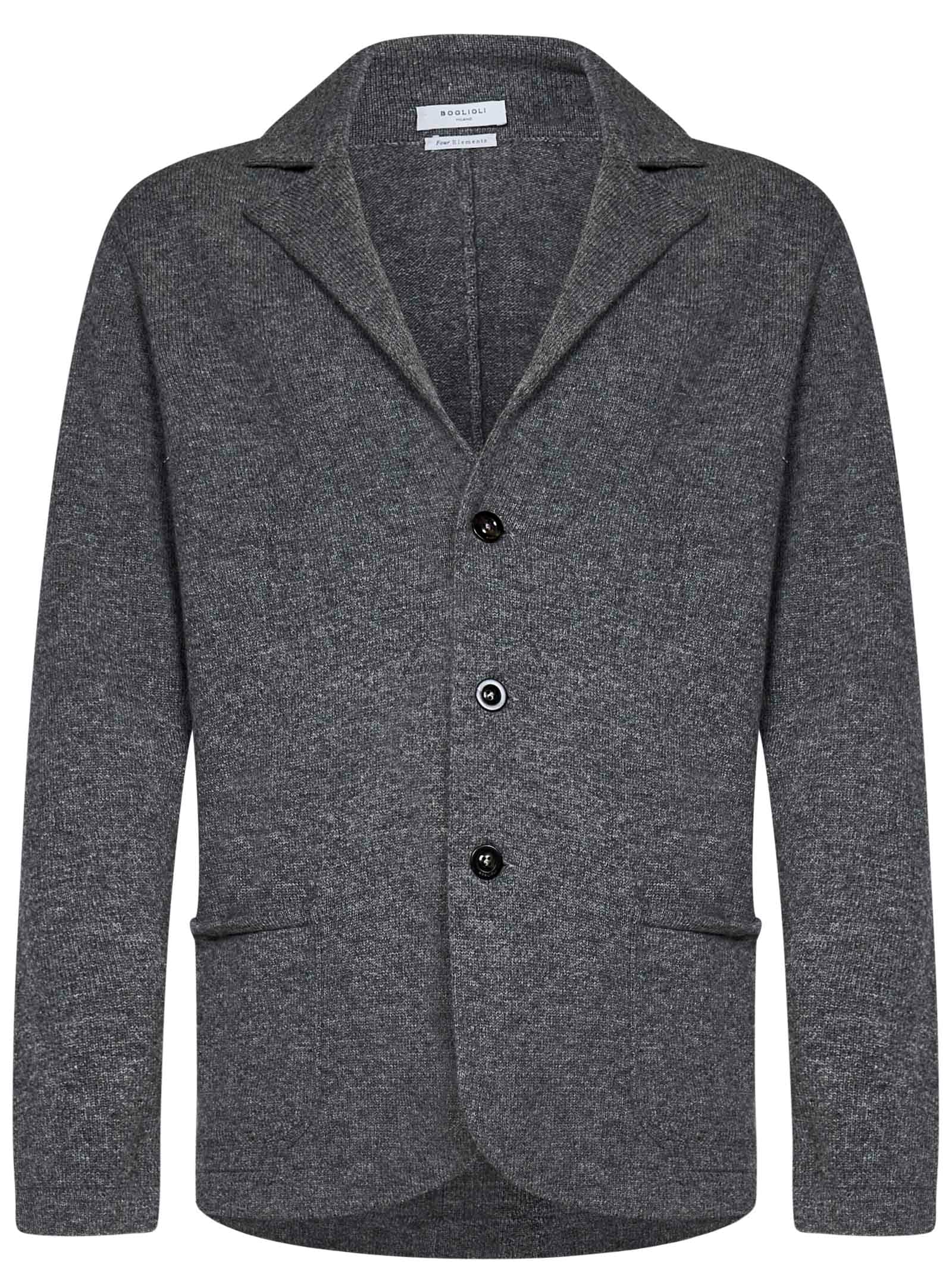 Shop Boglioli Cardigan In Grey