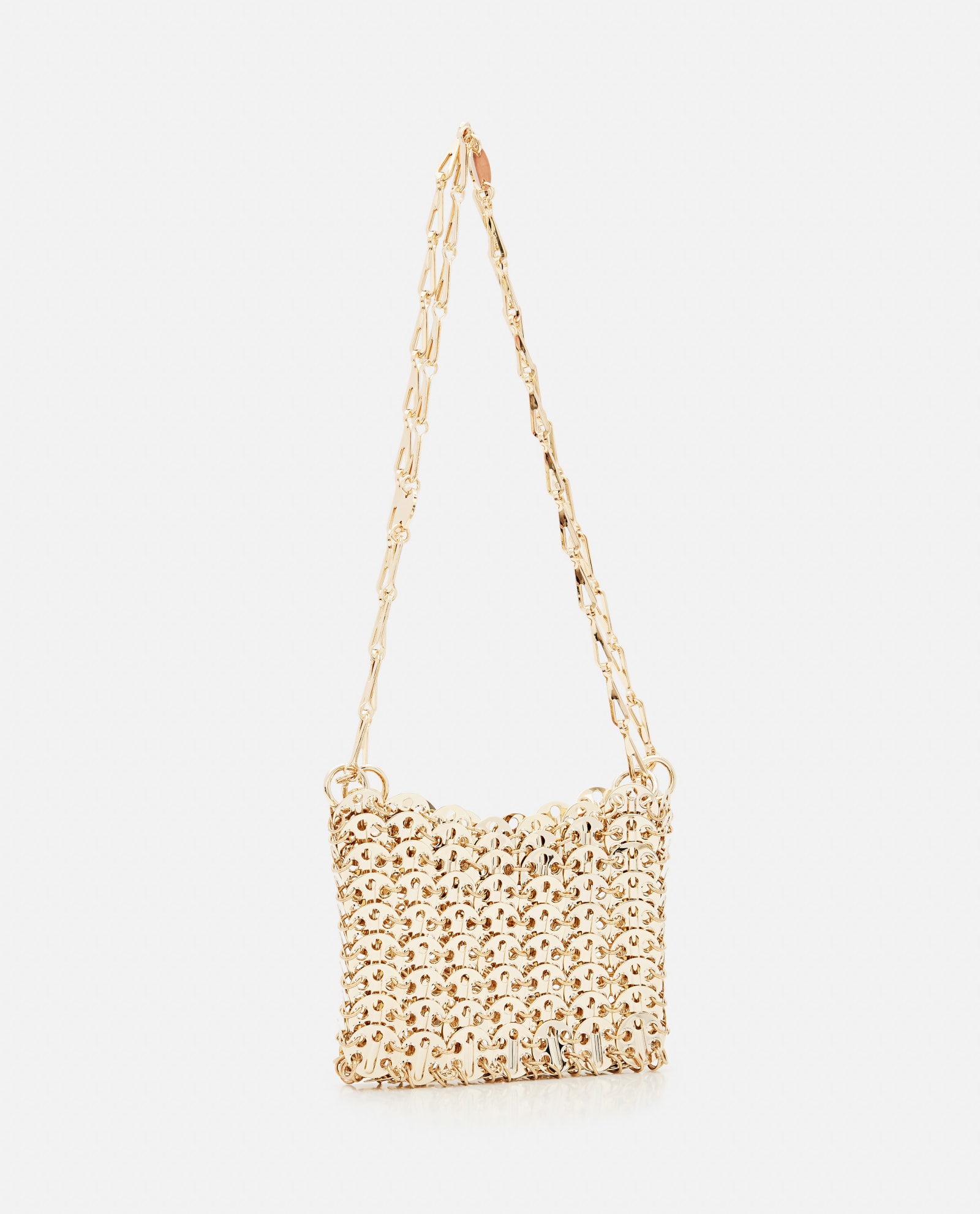 Shop Rabanne 1969 Nano Shoulder Bag In Golden