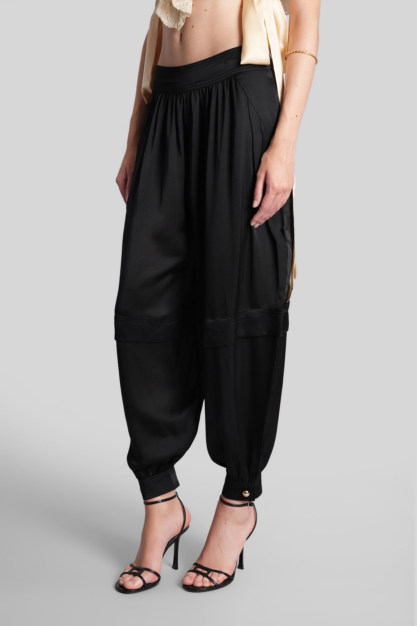 Zimmermann Hypnotic Silk Harem Pants In Black