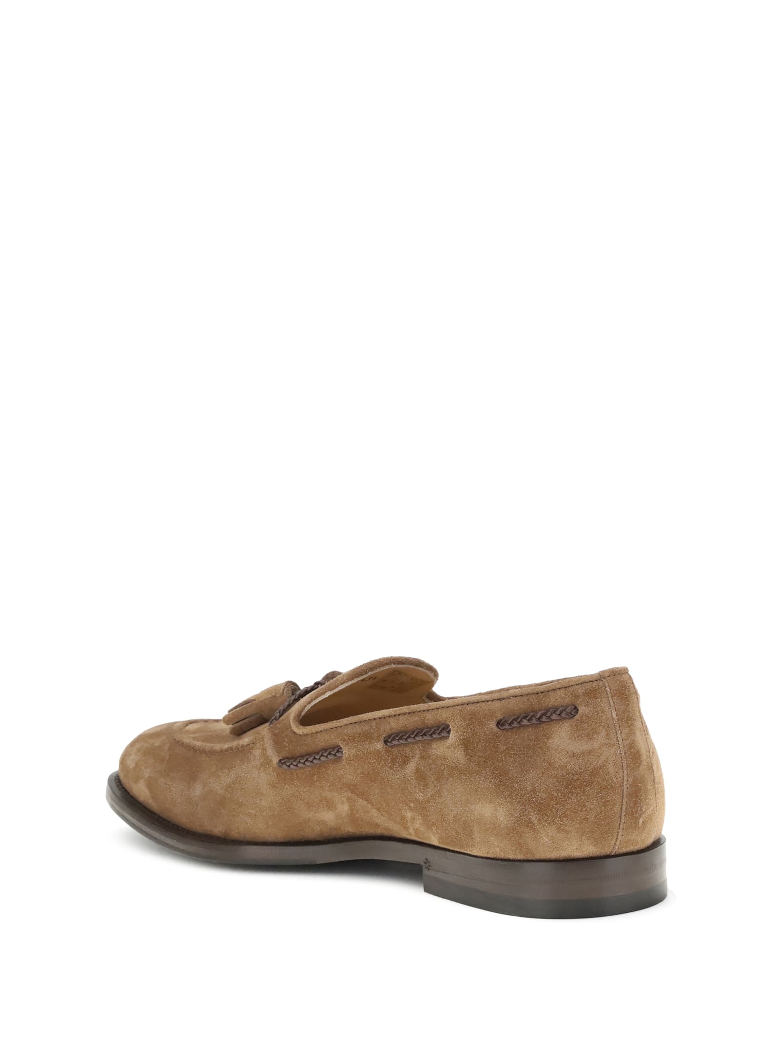 Brunello Cucinelli Suede Loafers In Brown
