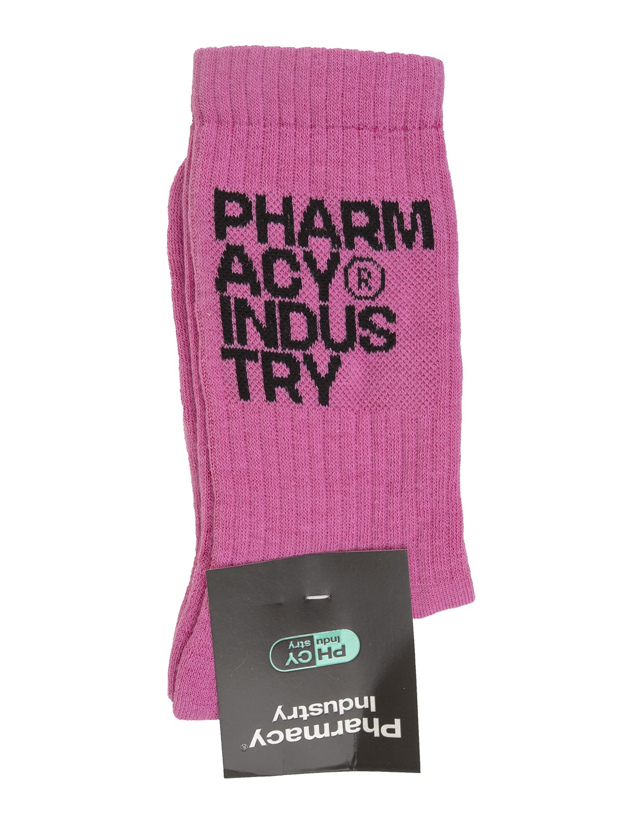 Pharmacy Industry Woman Fuchsia Socks With Black Logo